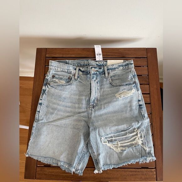 NWT American Eagle Denim Baggy Short size 6 MSRP$60 - Picture 1 of 12